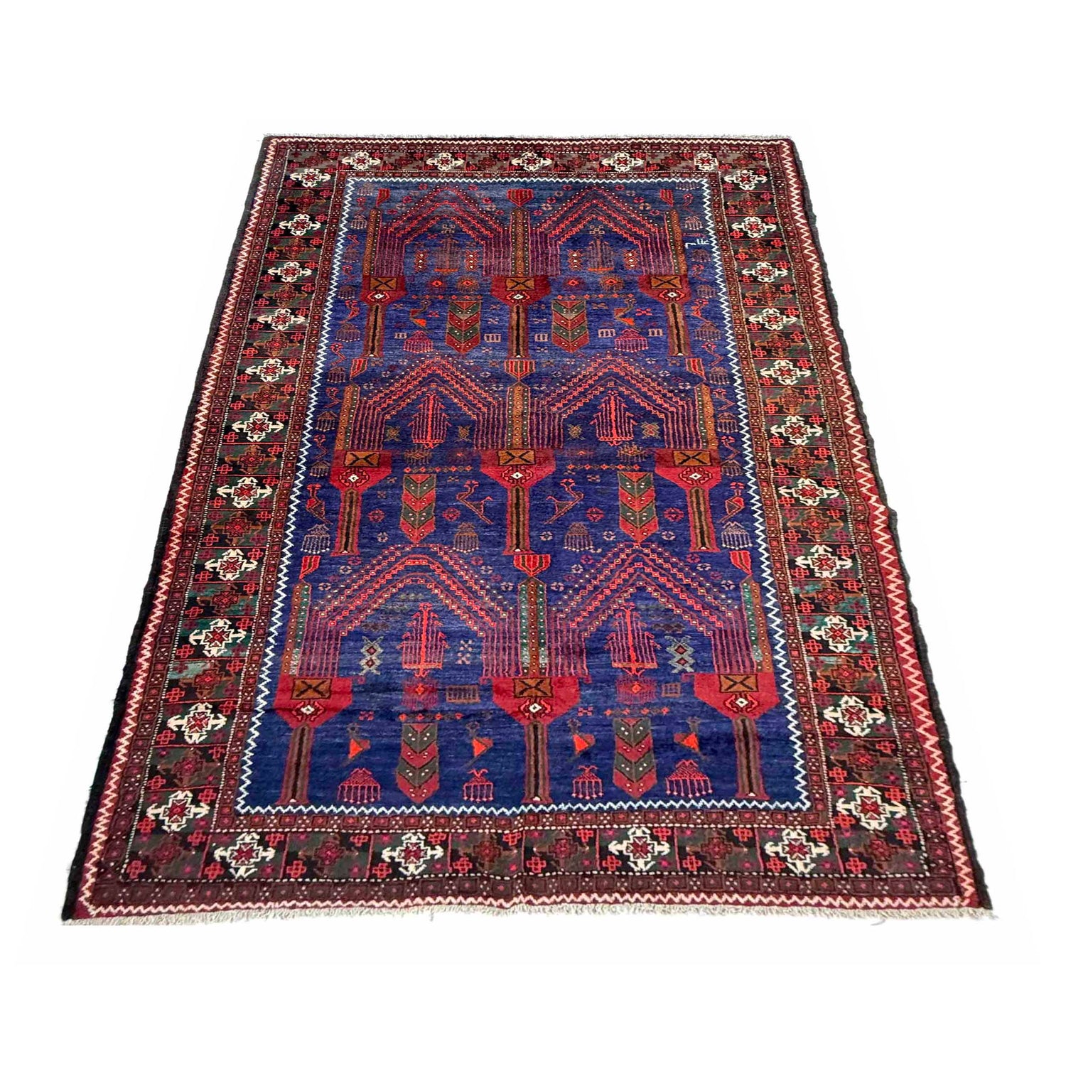 Handmade Baluchi Rug 4' 7" x 9' 2" ft / 140 x 280 cm - No. W36715
