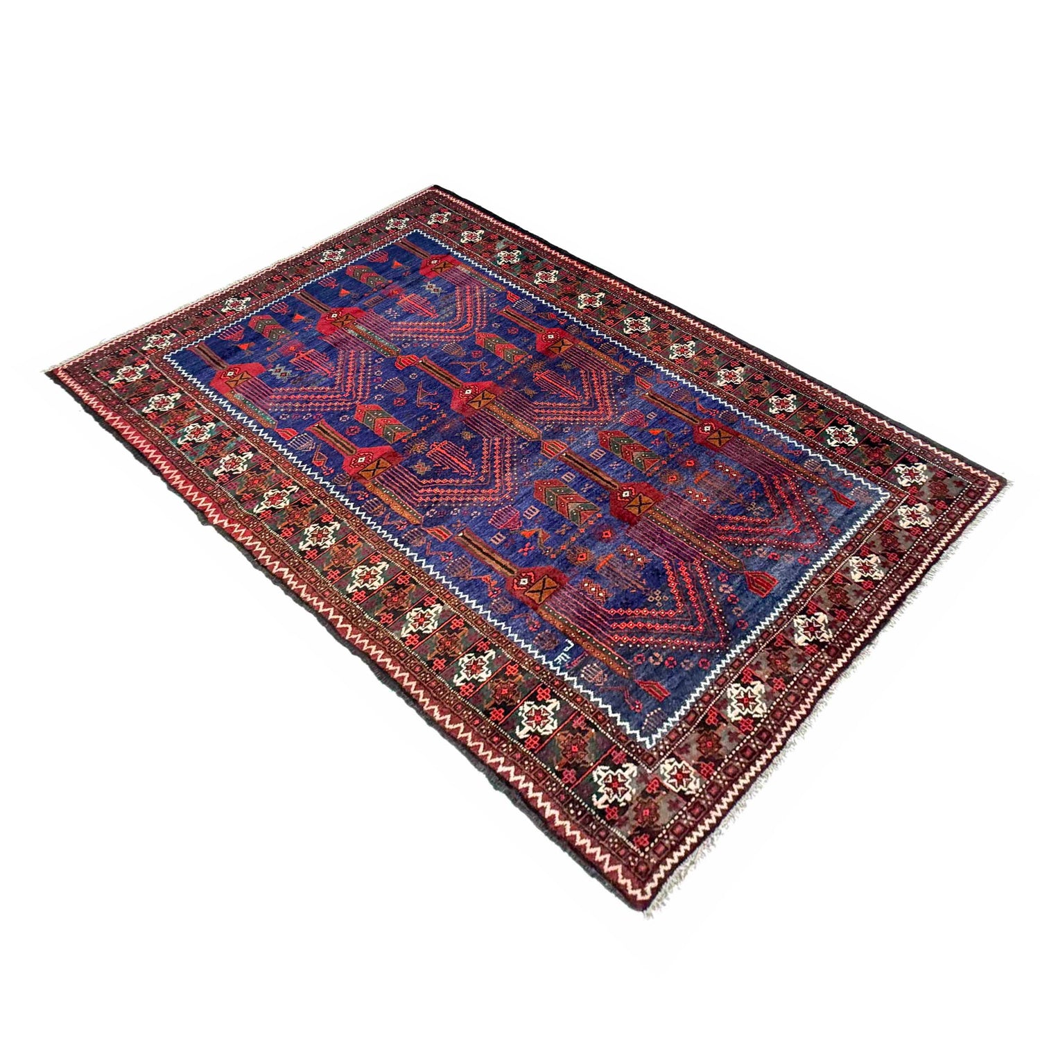 Handmade Baluchi Rug 4' 7" x 9' 2" ft / 140 x 280 cm - No. W36715