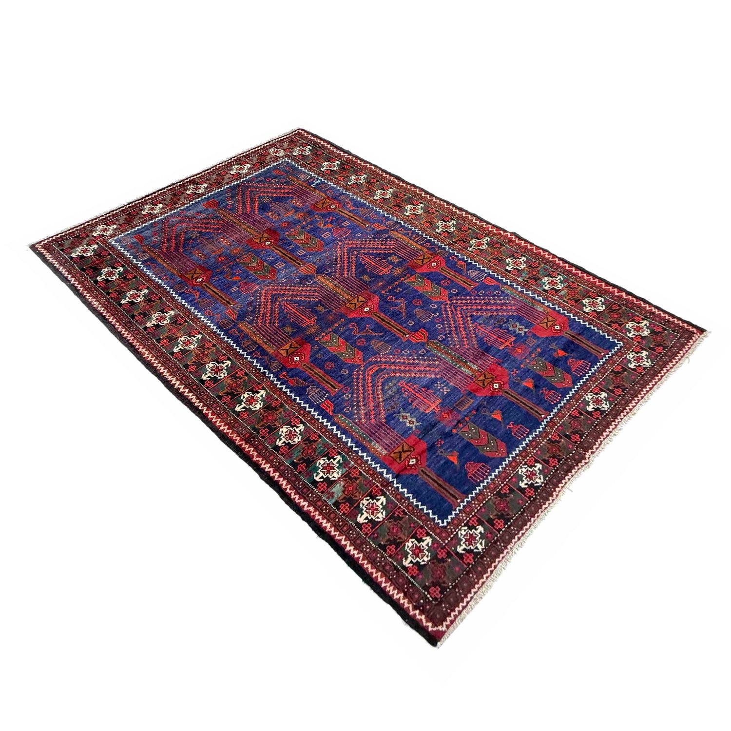 Handmade Baluchi Rug 4' 7" x 9' 2" ft / 140 x 280 cm - No. W36715