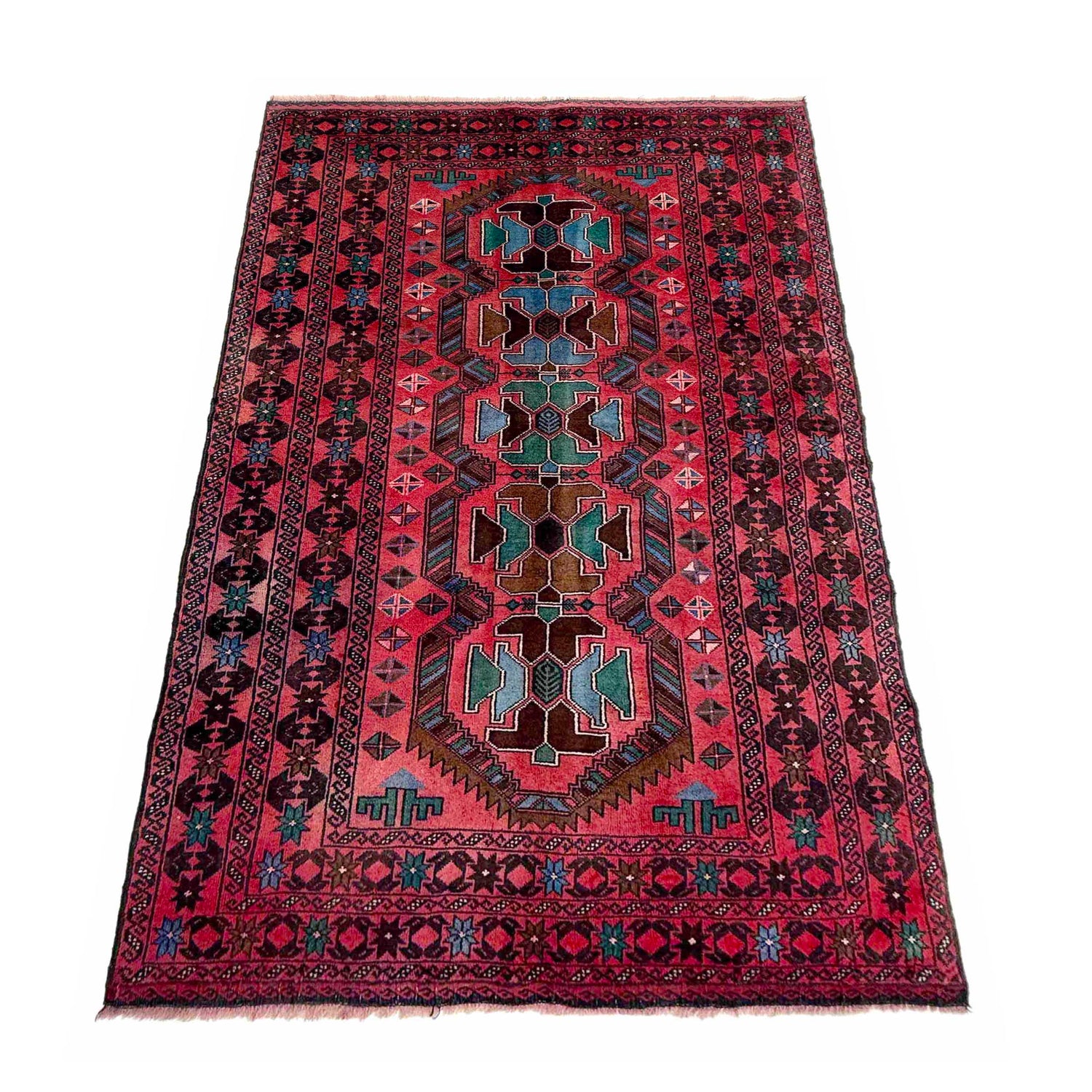 Handmade Baluchi Rug 3' 10" x 6' 11" ft / 116 x 212 cm - No. W36720