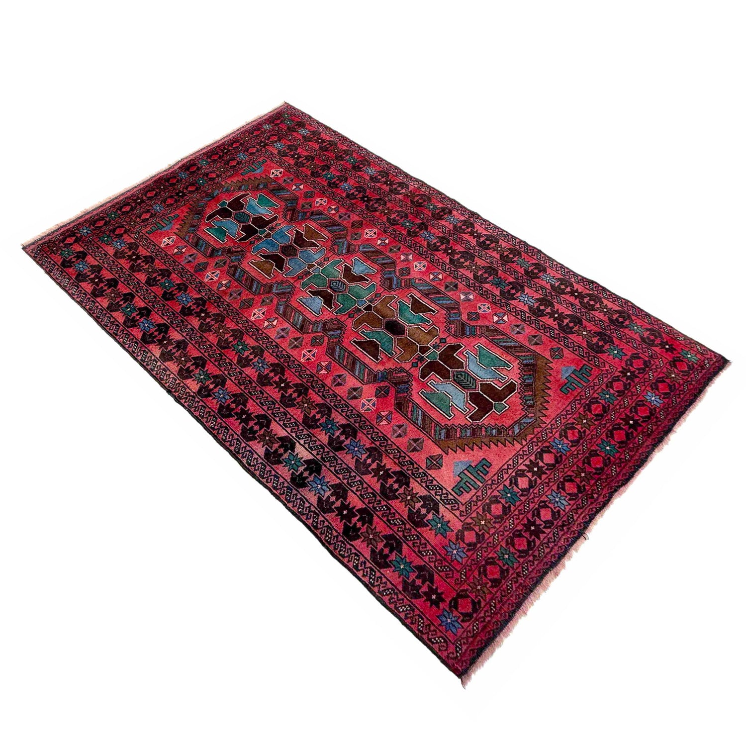 Handmade Baluchi Rug 3' 10" x 6' 11" ft / 116 x 212 cm - No. W36720