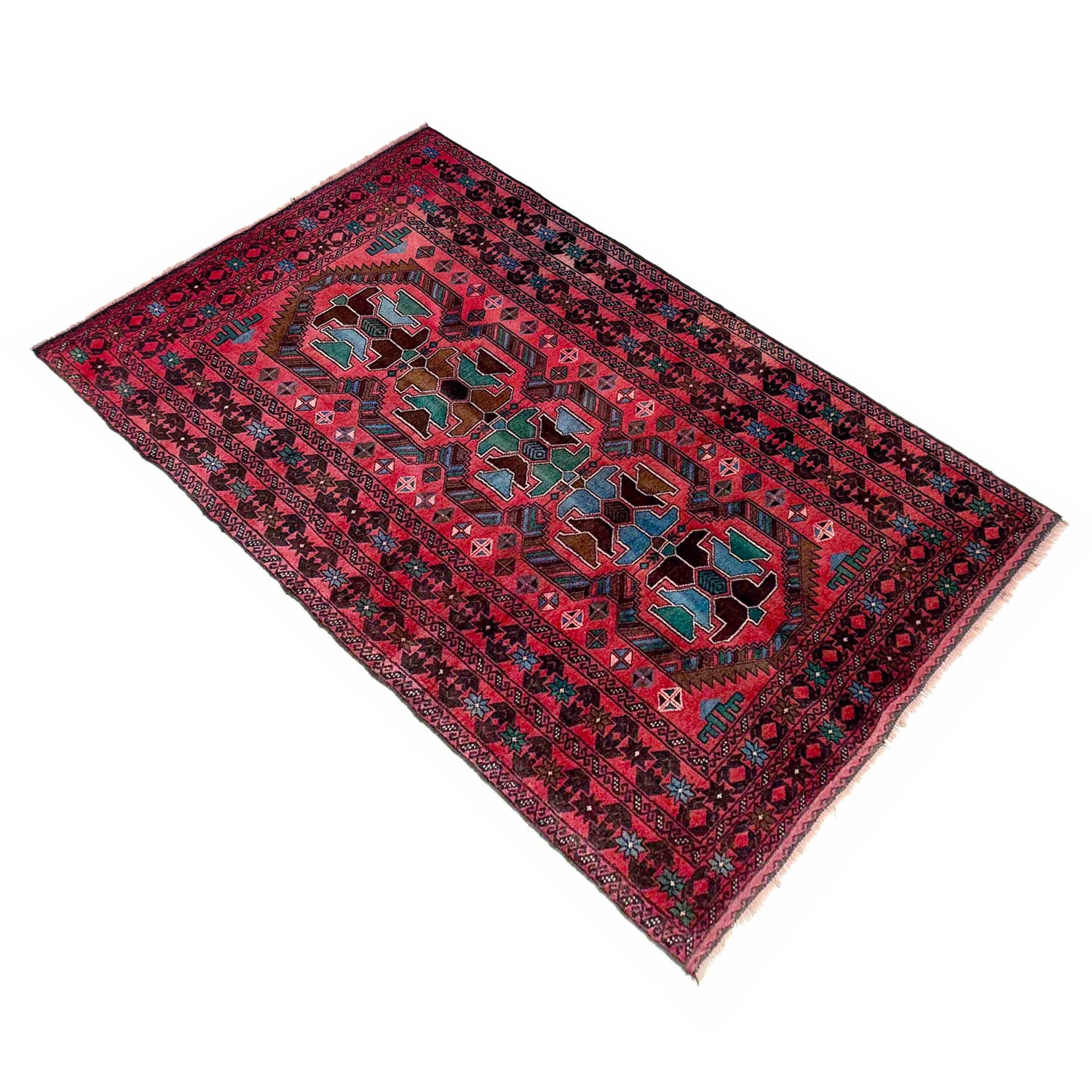 Handmade Baluchi Rug 3' 10" x 6' 11" ft / 116 x 212 cm - No. W36720