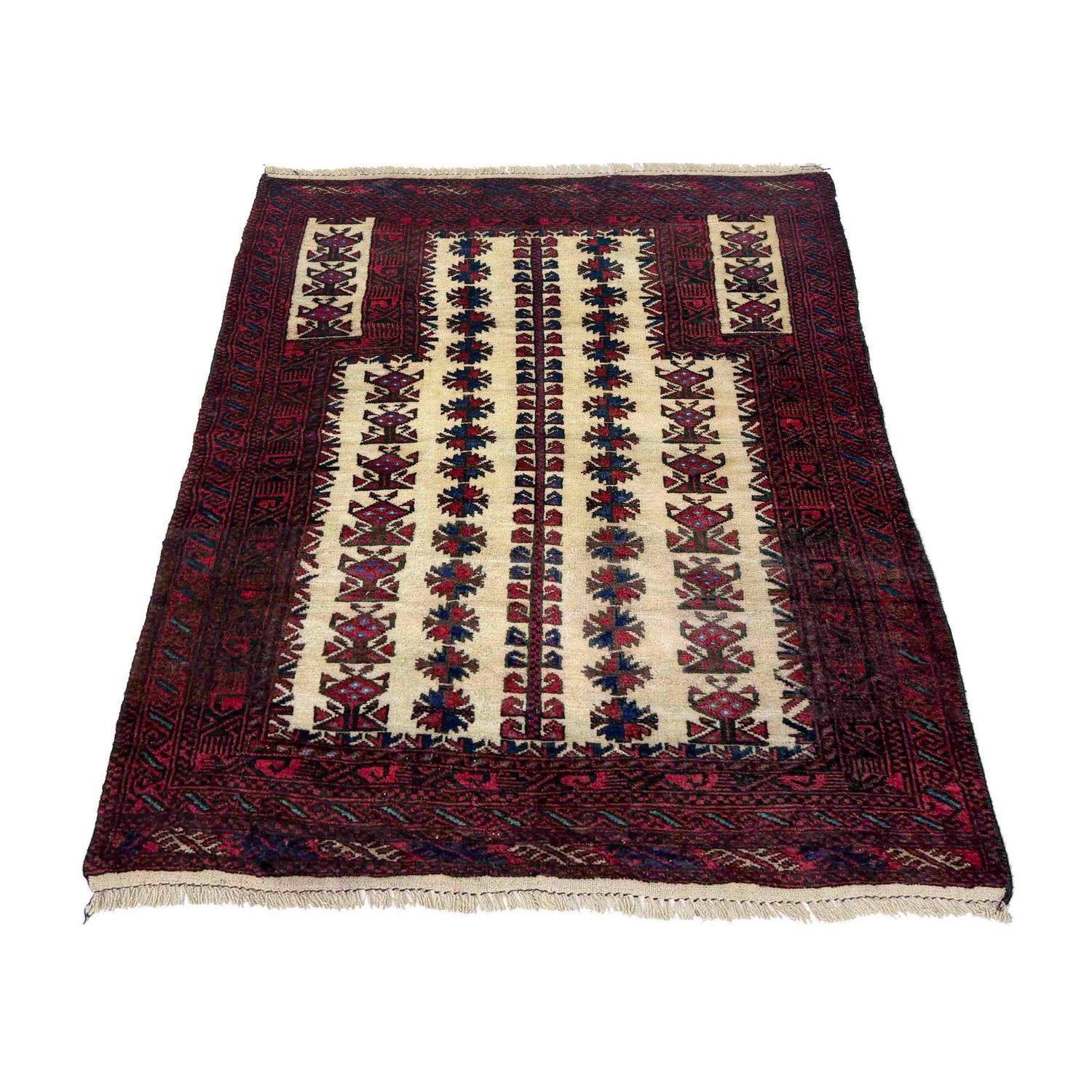 Muslim Prayer Rug 2' 9" x 4' 0" ft / 84 x 123 cm - No. W36725