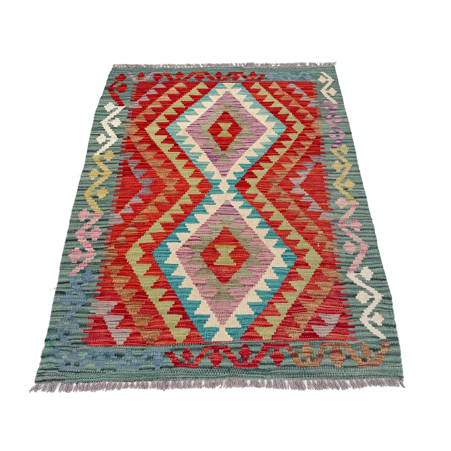 Hand Made Afghan Kilim 2' 7" x 4' 0" ft / 79 x 123 cm - No. W36766