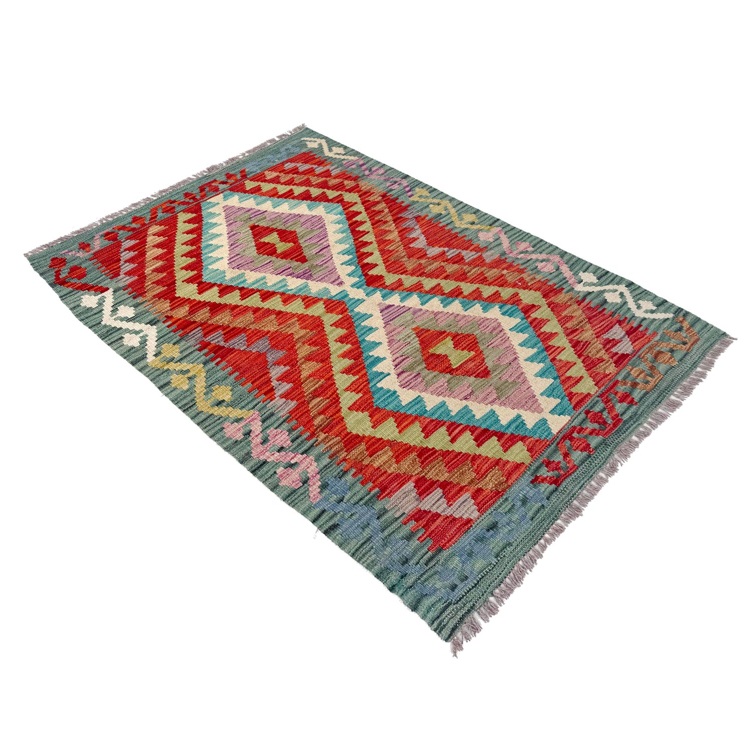 Hand Made Afghan Kilim 2' 7" x 4' 0" ft / 79 x 123 cm - No. W36766