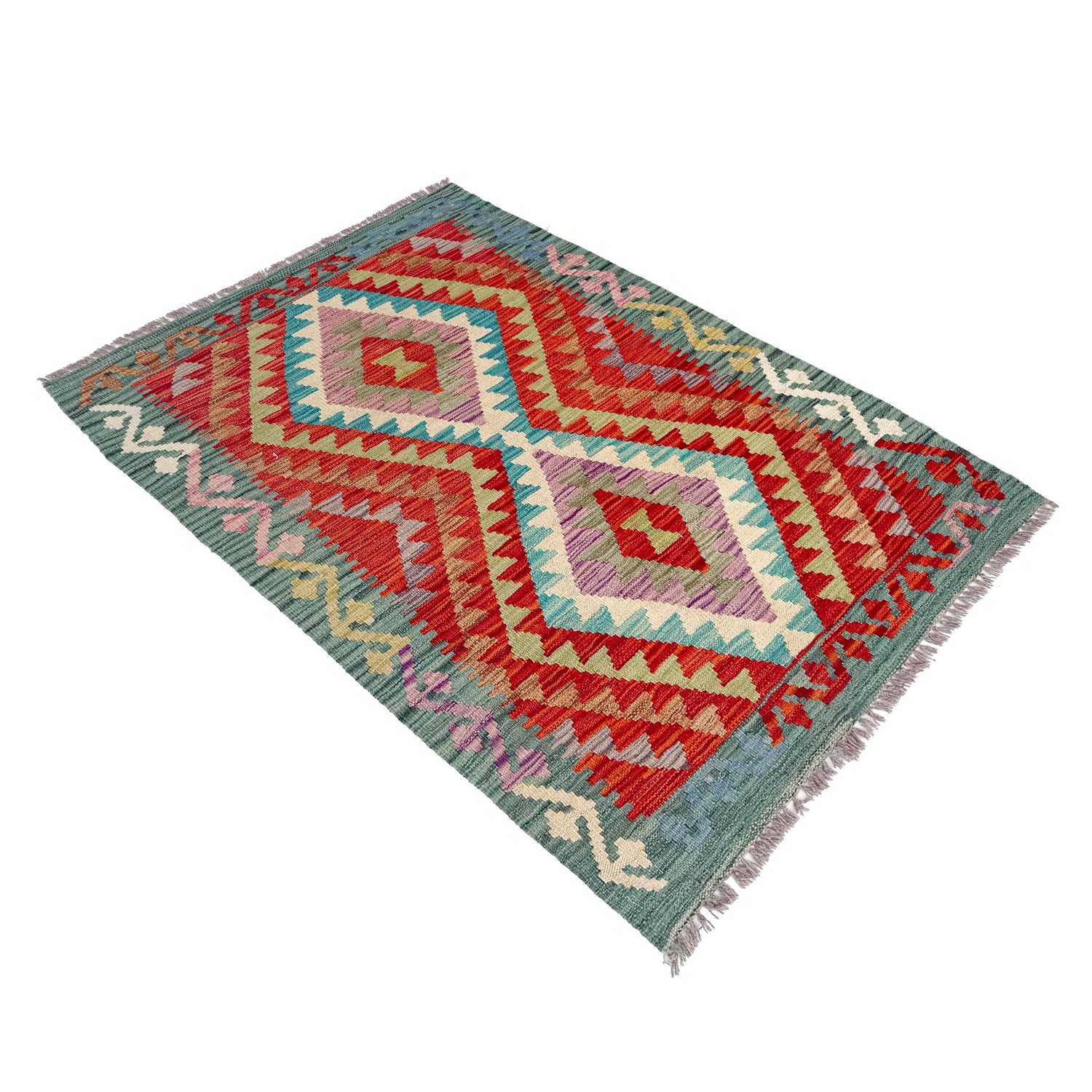 Hand Made Afghan Kilim 2' 7" x 4' 0" ft / 79 x 123 cm - No. W36766