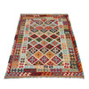 Hand Knotted Afghan Style Kilim 5' 1" x 6' 7" ft / 154 x 200 cm - No. W36768