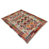 Hand Knotted Afghan Style Kilim 5' 1" x 6' 7" ft / 154 x 200 cm - No. W36768