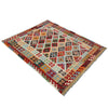 Hand Knotted Afghan Style Kilim 5' 1" x 6' 7" ft / 154 x 200 cm - No. W36768