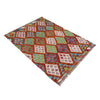 Multi Color ful Flat-Weave Wool Kilim 2' 9" x 4' 0" ft / 83 x 121 cm - No. W36774