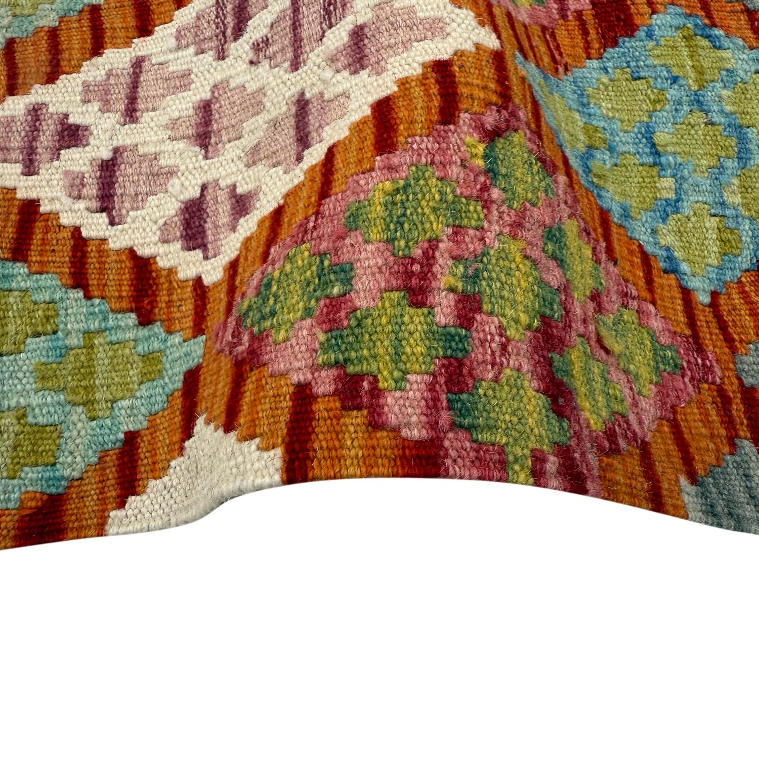 Multi Color ful Flat-Weave Wool Kilim 2' 9" x 4' 0" ft / 83 x 121 cm - No. W36774