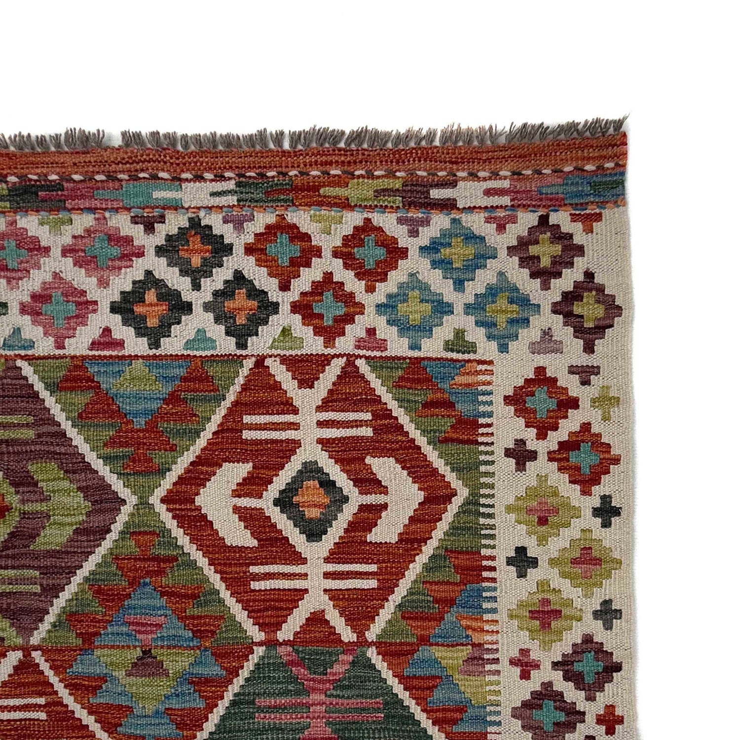 Hand Knotted Flatweave Kilim 4' 11" x 6' 9" ft / 150 x 206 cm - No. W36823