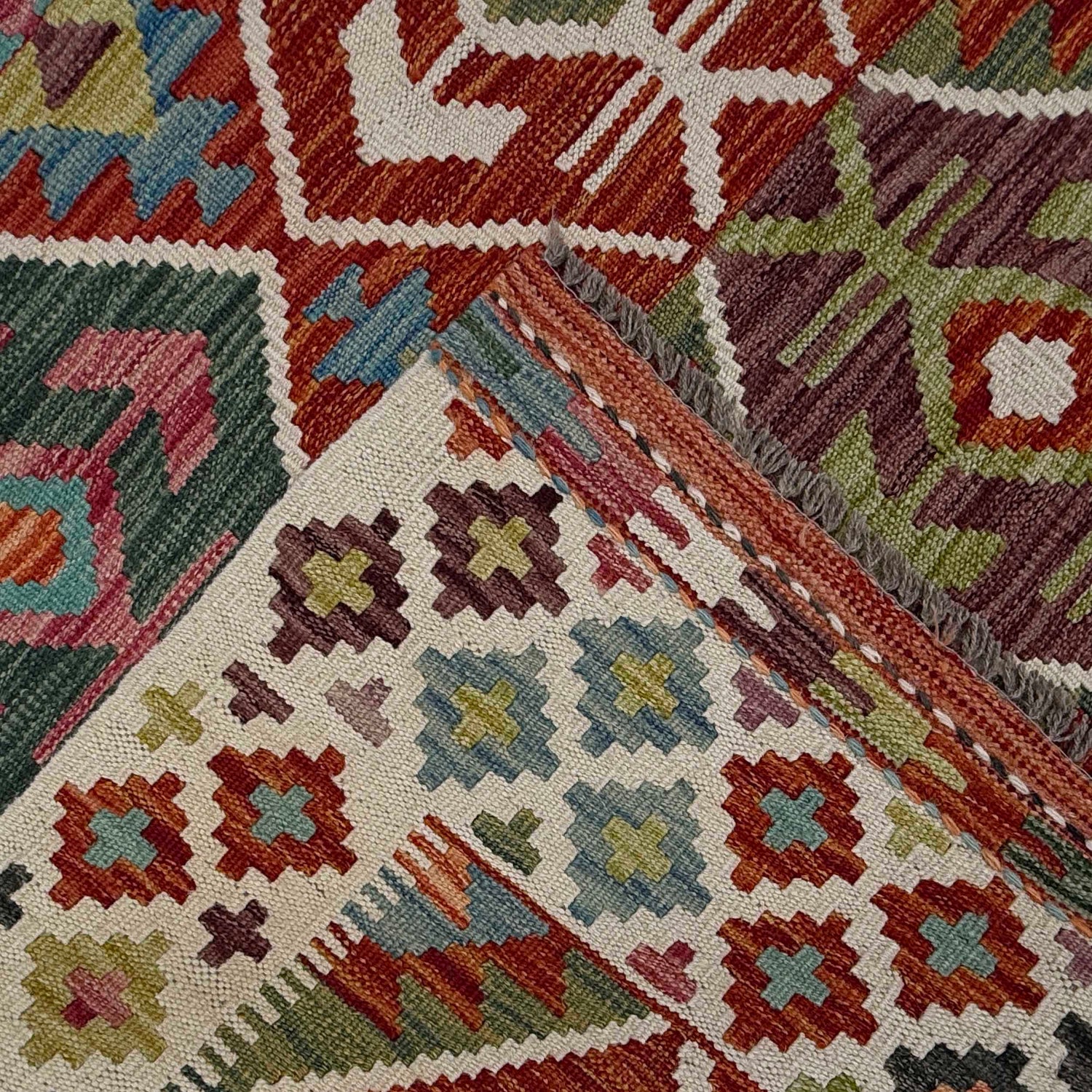 Hand Knotted Flatweave Kilim 4' 11" x 6' 9" ft / 150 x 206 cm - No. W36823