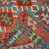 Multi Color ful Flat-Weave Wool Kilim 4' 11" x 6' 4" ft / 150 x 194 cm - No. W36829