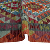 Multi Color ful Flat-Weave Wool Kilim 4' 11" x 6' 4" ft / 150 x 194 cm - No. W36829