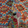 Multi Color ful Flat-Weave Wool Kilim 4' 11" x 6' 4" ft / 150 x 194 cm - No. W36829