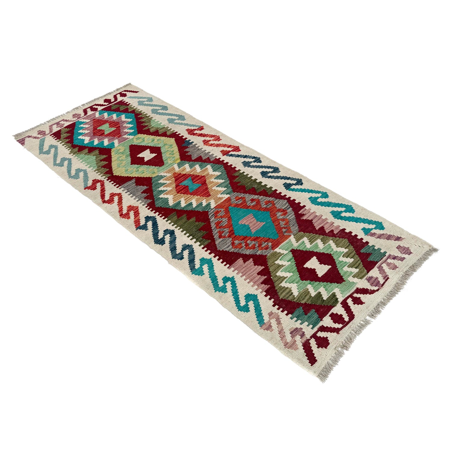 Handmade Vegetable Kelim Runner 2' 2" x 5' 4"  ft / 65 x 162 cm - No. W36834