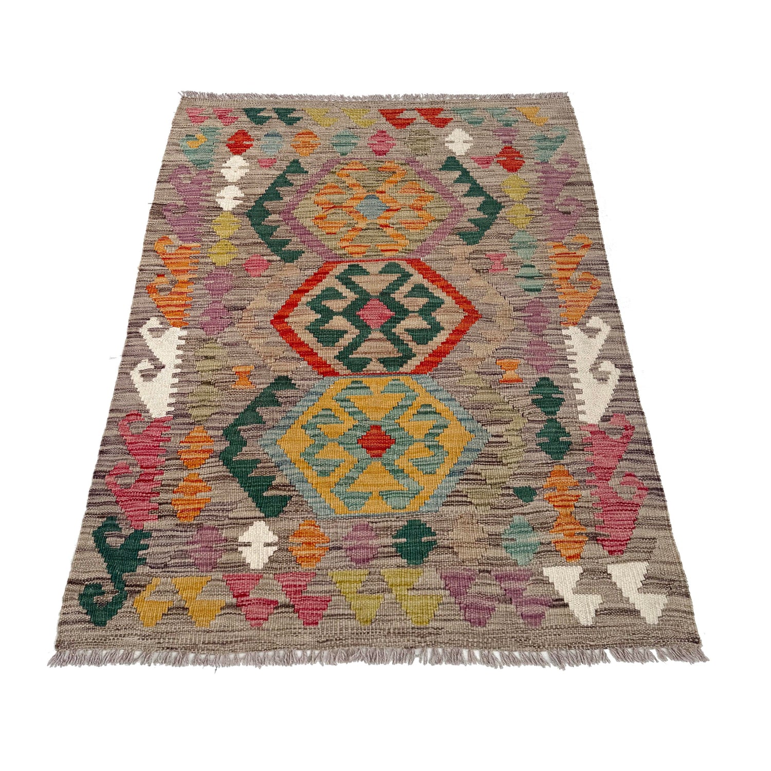 Handmade Vegetable Kilim 2' 7" x 4' 0" ft / 79 x 122 cm - No. W36836