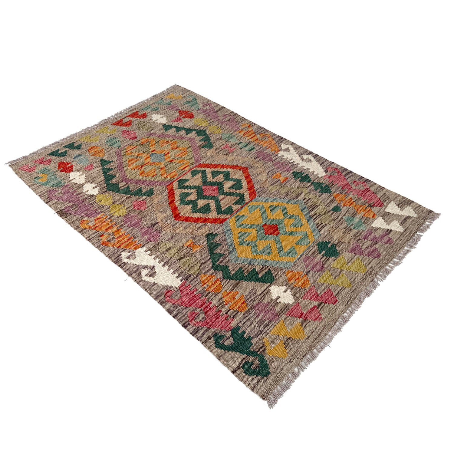 Handmade Vegetable Kilim 2' 7" x 4' 0" ft / 79 x 122 cm - No. W36836