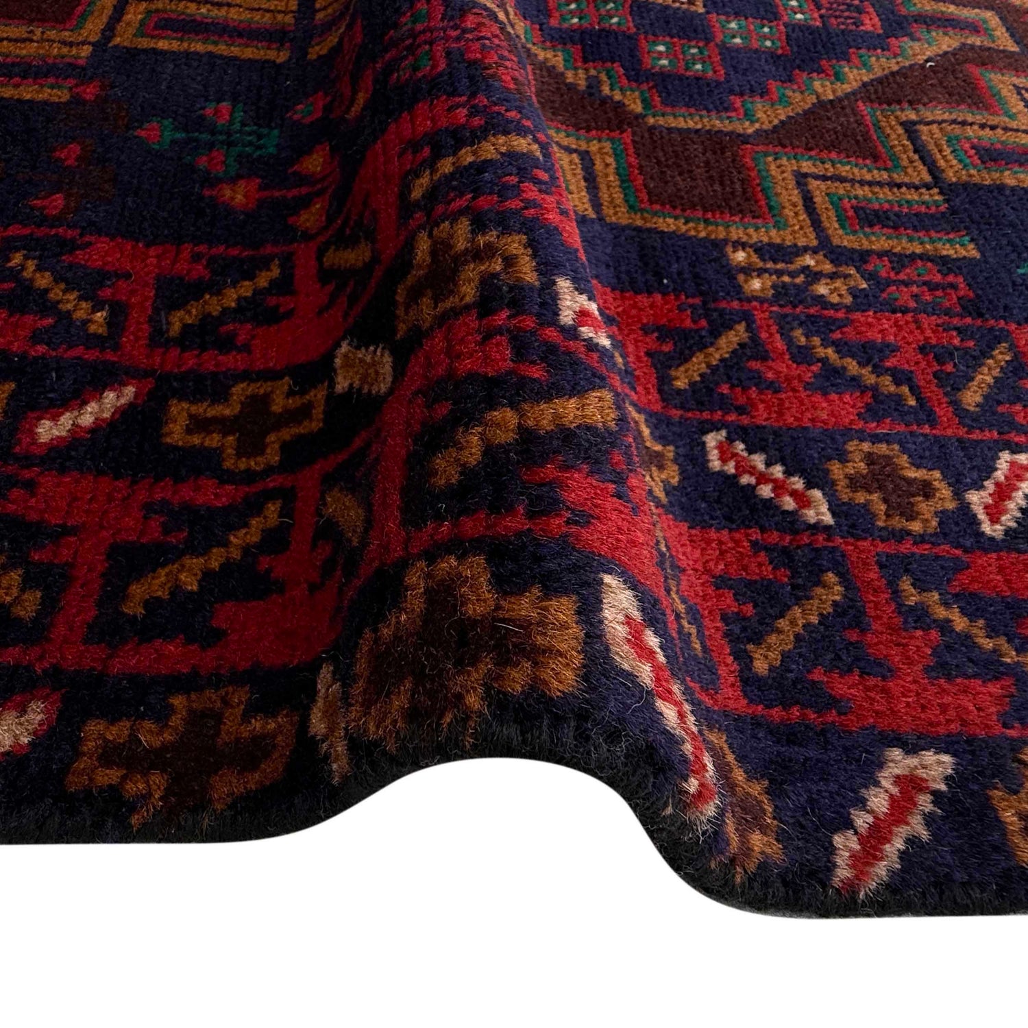 Traditional Handwoven Baluch Runne 2' 9" x 6' 5" ft / 84 x 196 cm - No. W36850