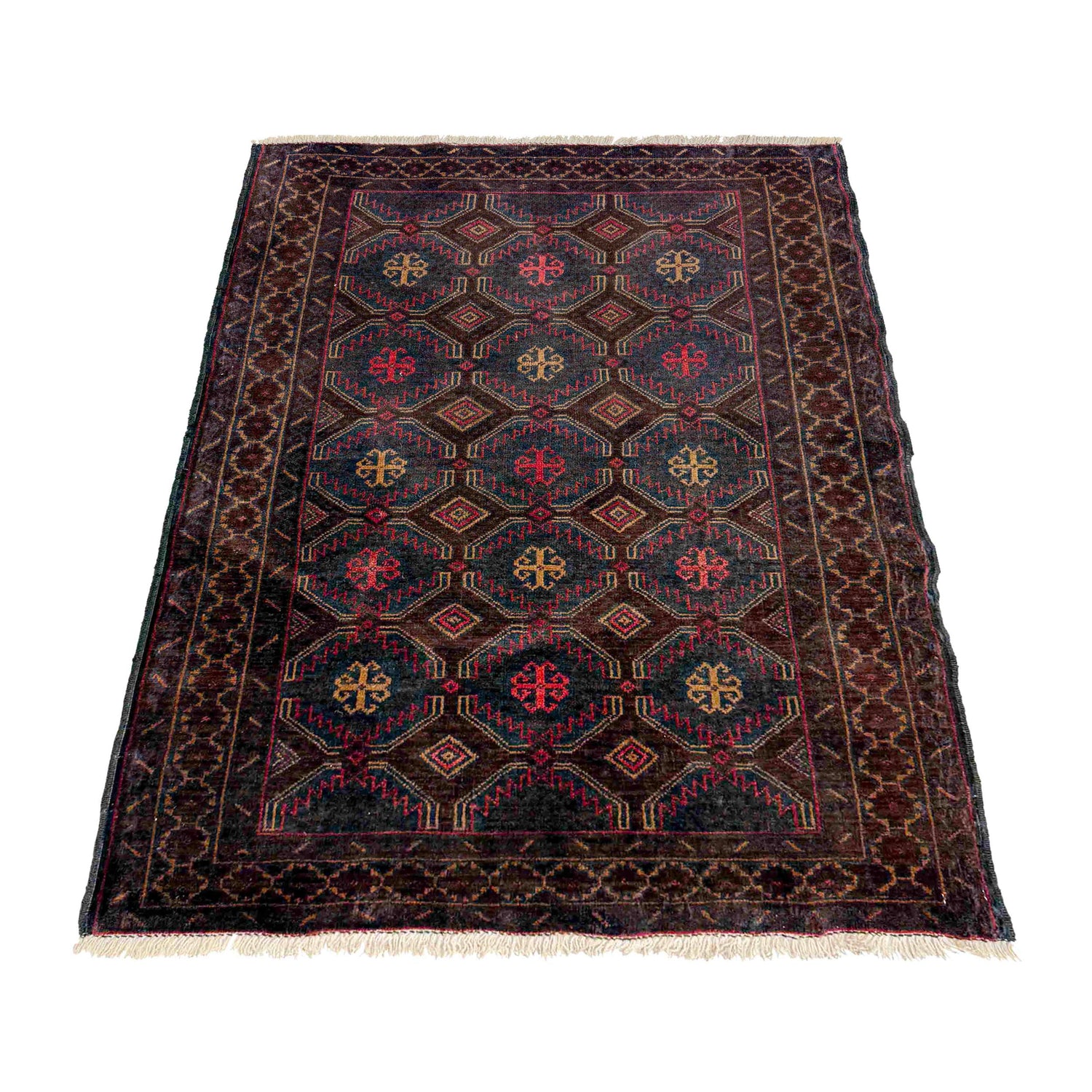 Multi Color Baluchi Rug 3' 0" x 4' 4" ft / 92 x 133 cm - No. W37609