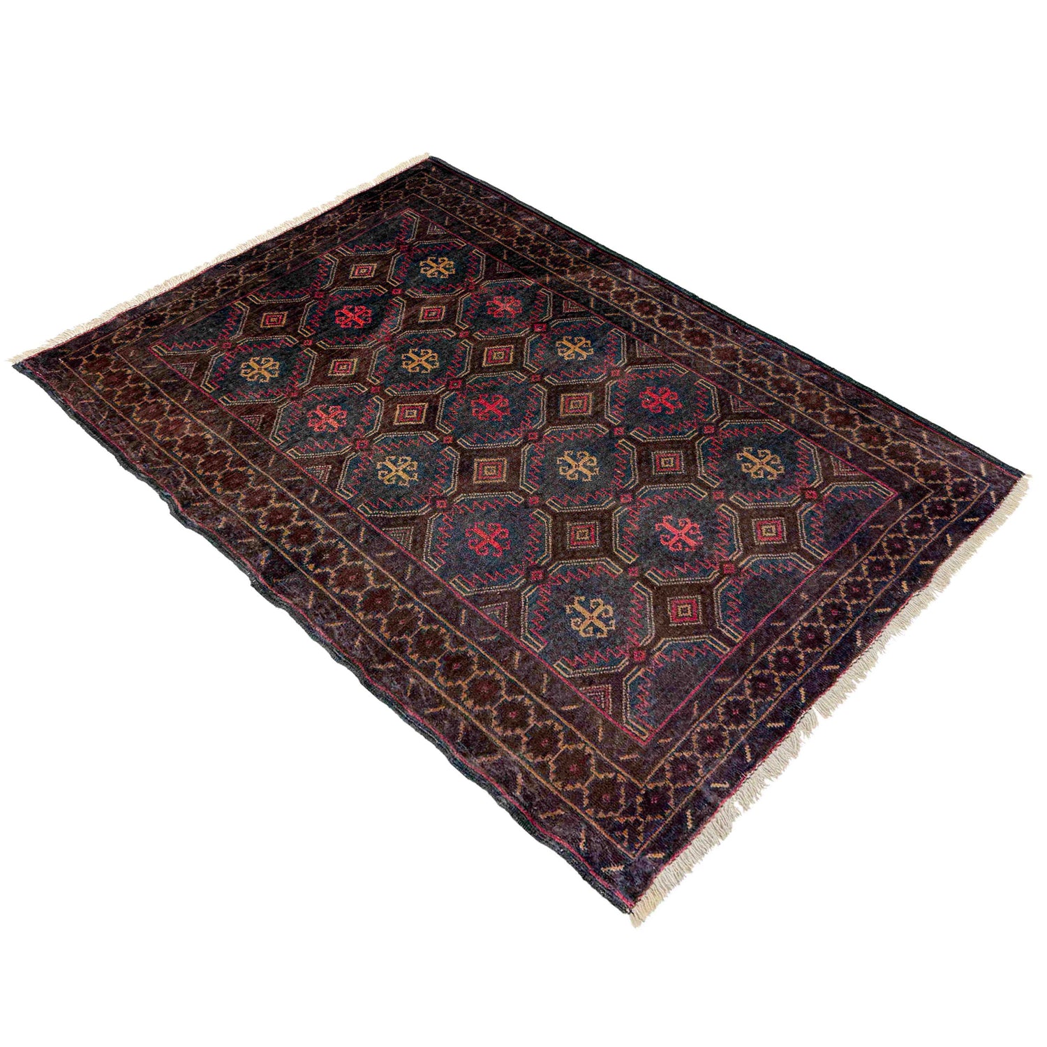 Multi Color Baluchi Rug 3' 0" x 4' 4" ft / 92 x 133 cm - No. W37609
