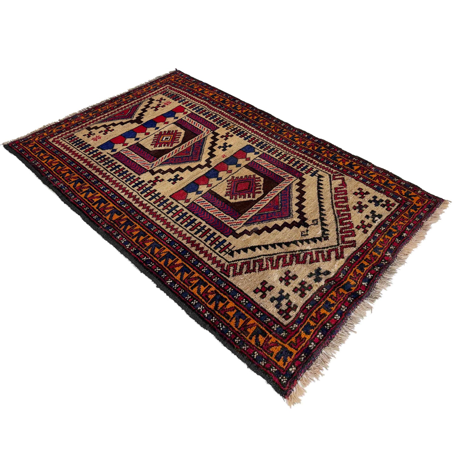 Multi Color Prayer Rug 2' 8" x 4' 3" ft / 82 x 129 cm - No. W37611