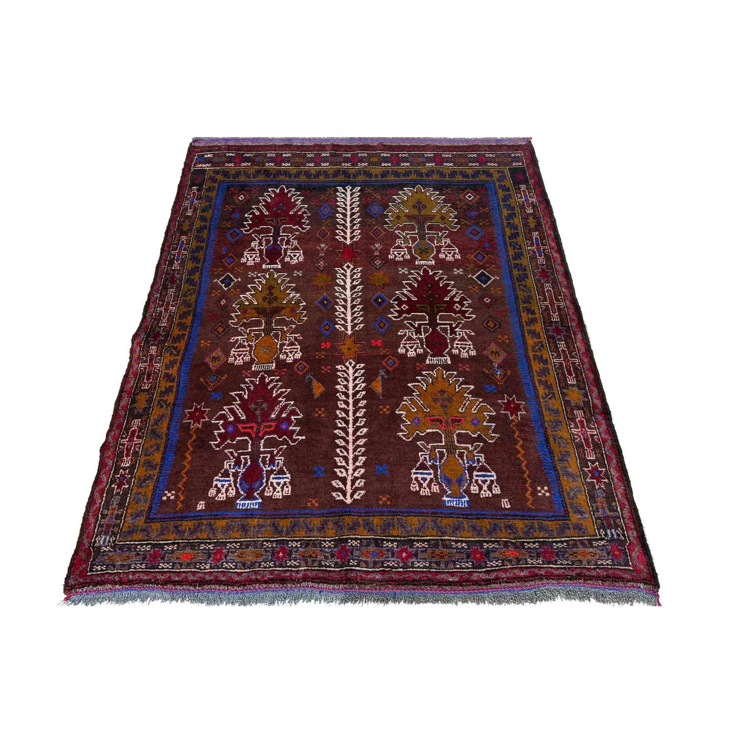 Tribal Baloch Rug 3' 2" x 4' 5" ft / 97 x 135 cm - No. W37702