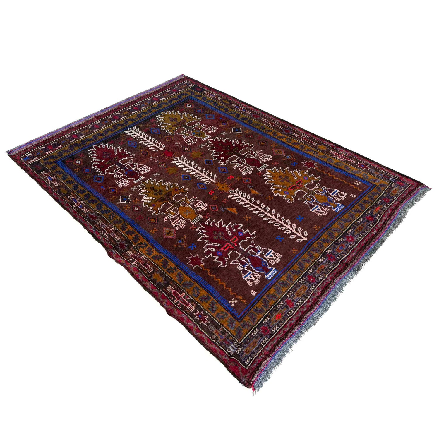 Tribal Baloch Rug 3' 2" x 4' 5" ft / 97 x 135 cm - No. W37702