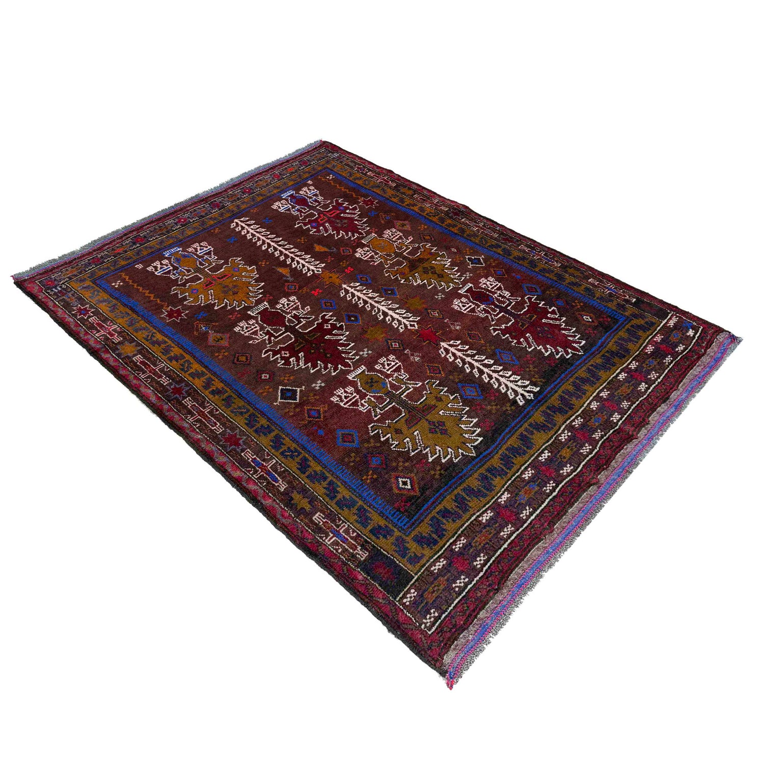 Tribal Baloch Rug 3' 2" x 4' 5" ft / 97 x 135 cm - No. W37702