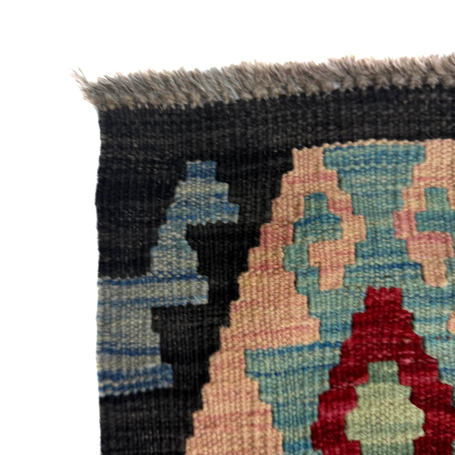 Handmade Afghan Vegetable Kilim 6' 8" x 9' 8" ft / 202 x 294 cm - No. W38105