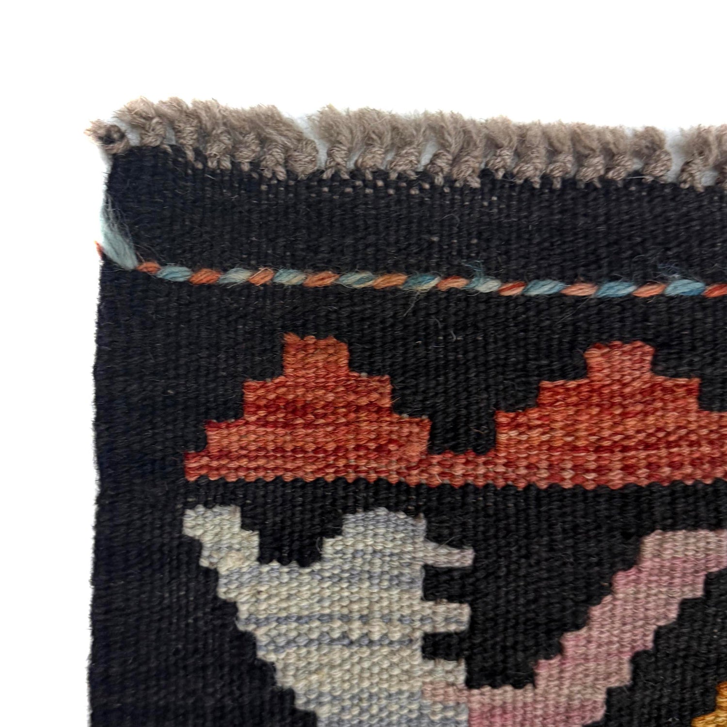 Multi Color ful Flat-Weave Wool Kilim 6' 7" x 9' 9" ft / 201 x 297 cm - No. W38107