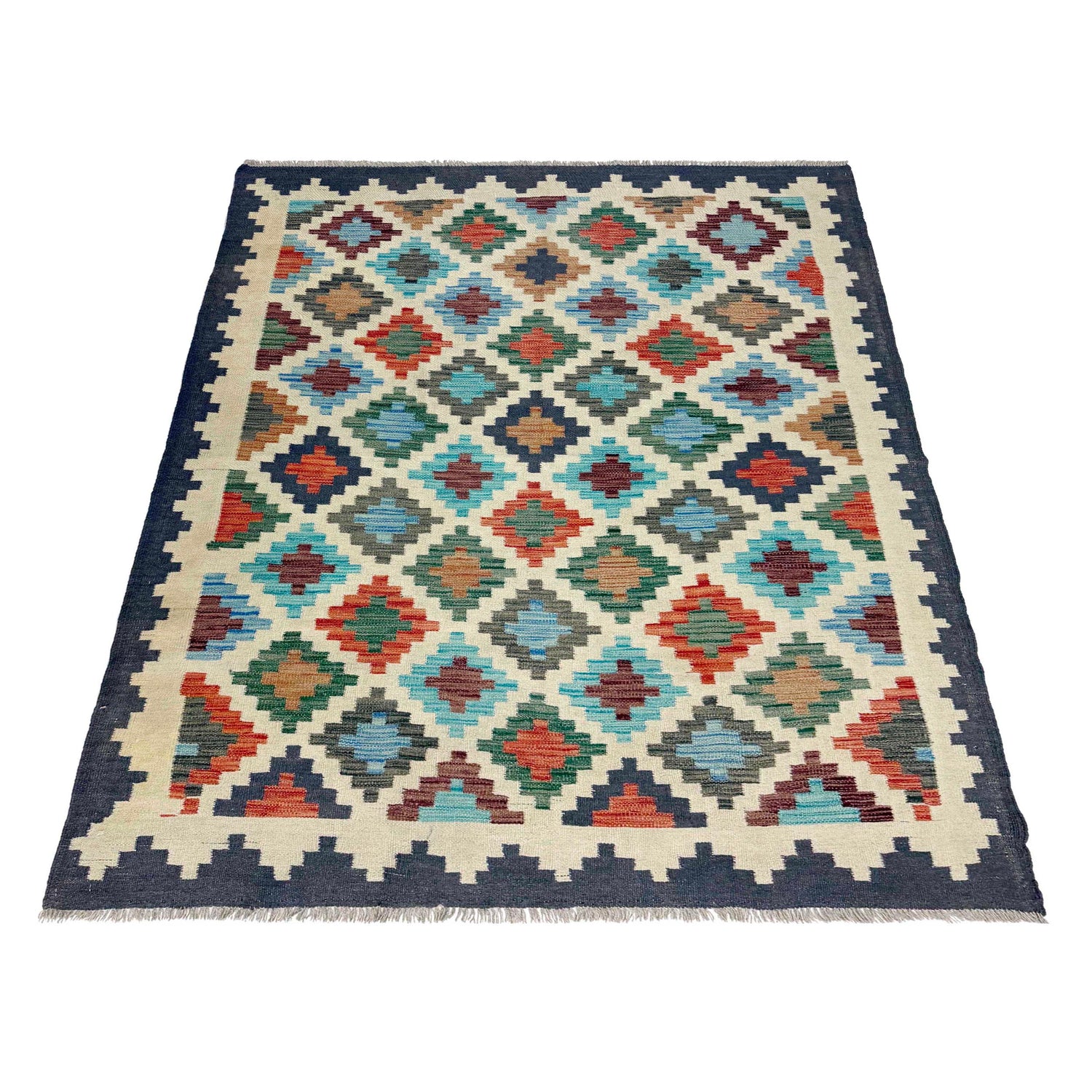 Medium Size Chobi Kilim 4' 9" x 6' 9" ft / 145 x 205 cm - No. W38118