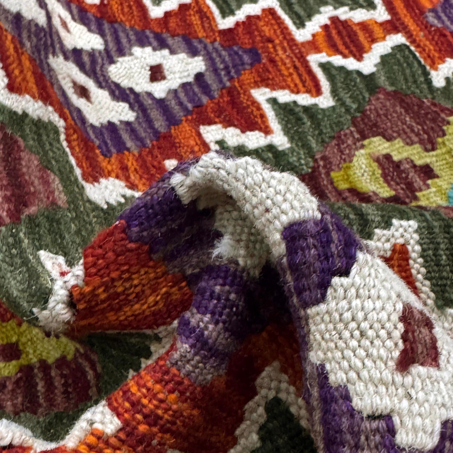 Hand Knotted Flatweave Kilim 2' 11" x 4' 2" ft / 88 x 127 cm - No. W38162
