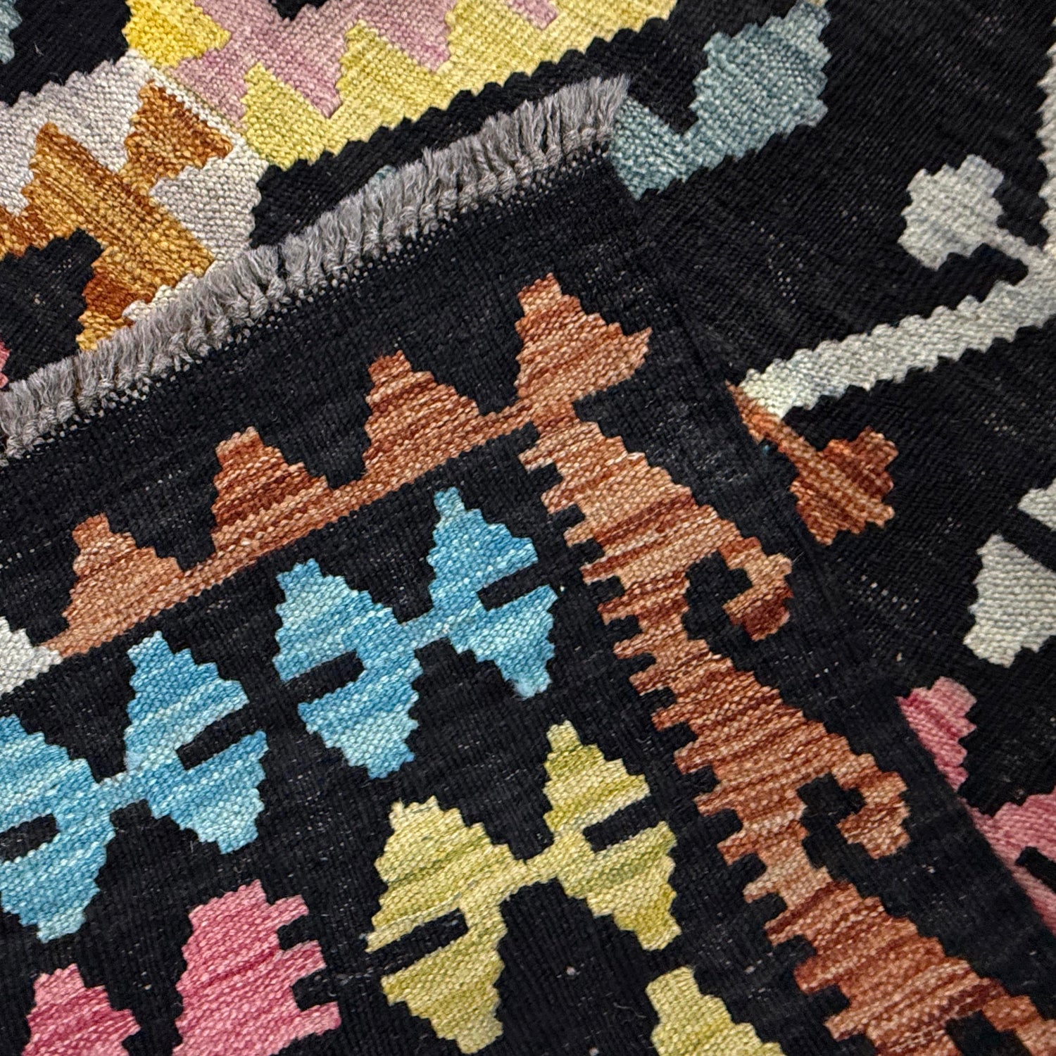 Handmade Vegetable Kilim 6' 7" x 9' 5" ft / 201 x 288 cm - No. W38213