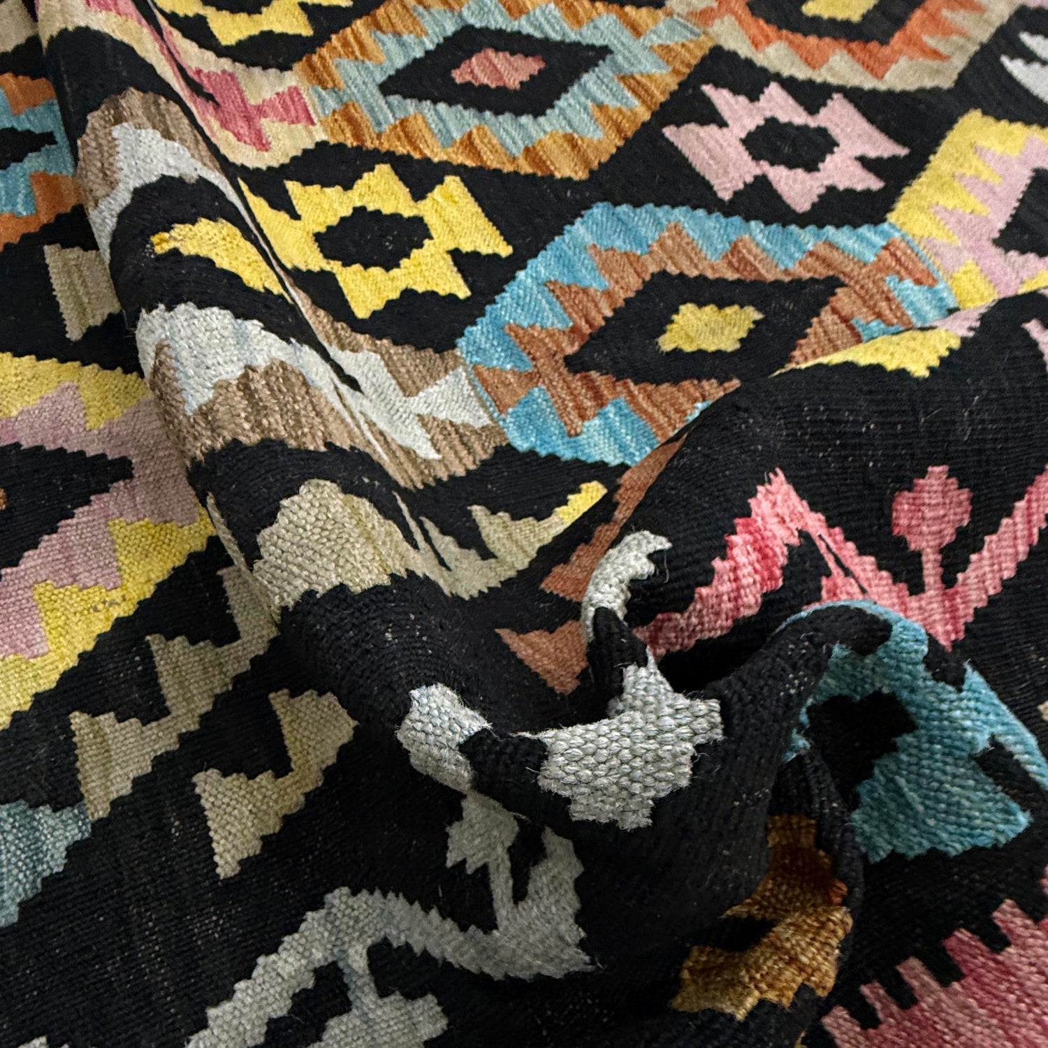 Handmade Vegetable Kilim 6' 7" x 9' 5" ft / 201 x 288 cm - No. W38213