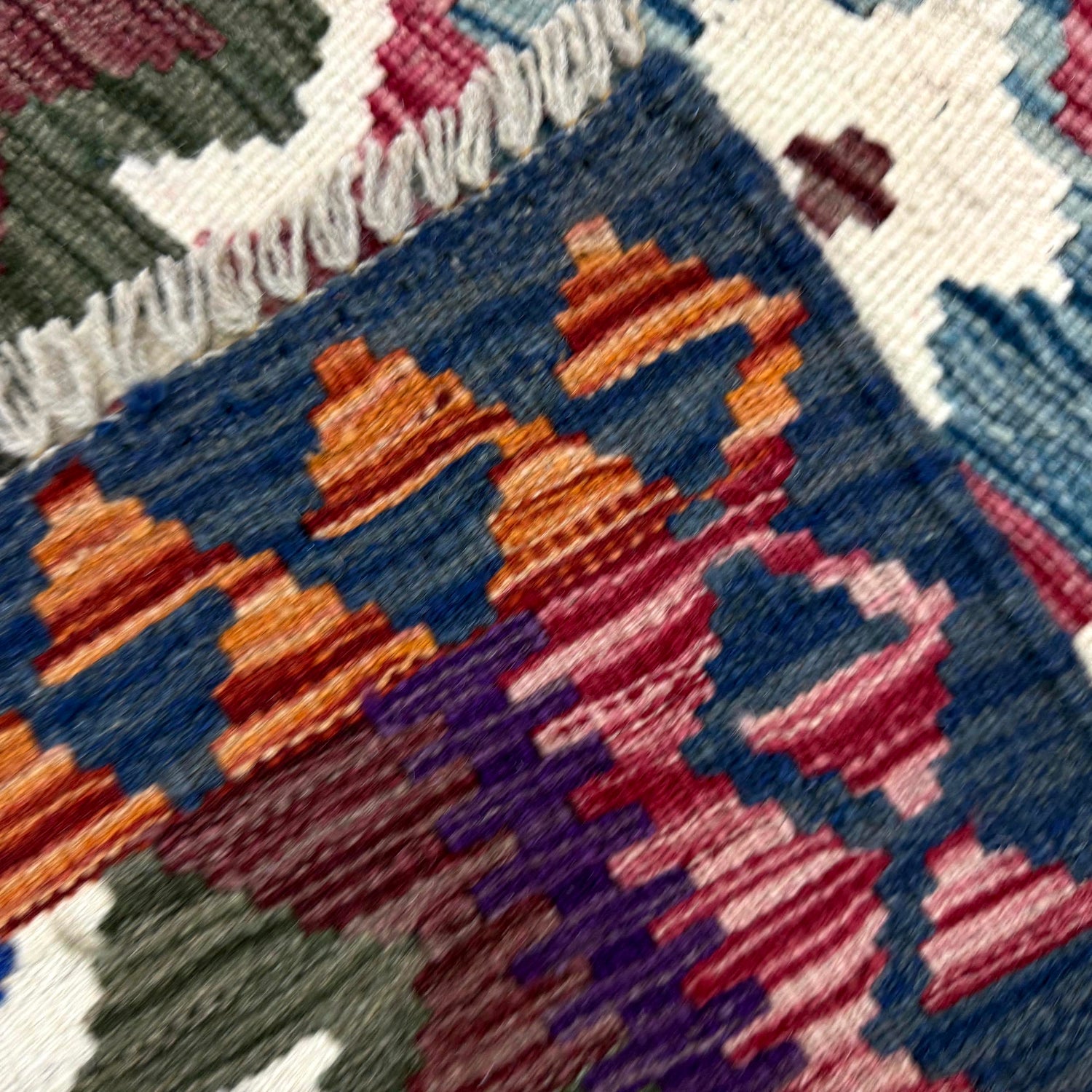 Handmade Afghan Vegetable Kilim 2' 5" x 3' 10" ft / 73 x 116 cm - No. W38223