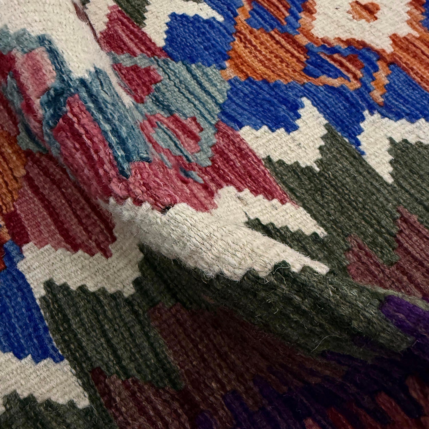 Handmade Afghan Vegetable Kilim 2' 5" x 3' 10" ft / 73 x 116 cm - No. W38223