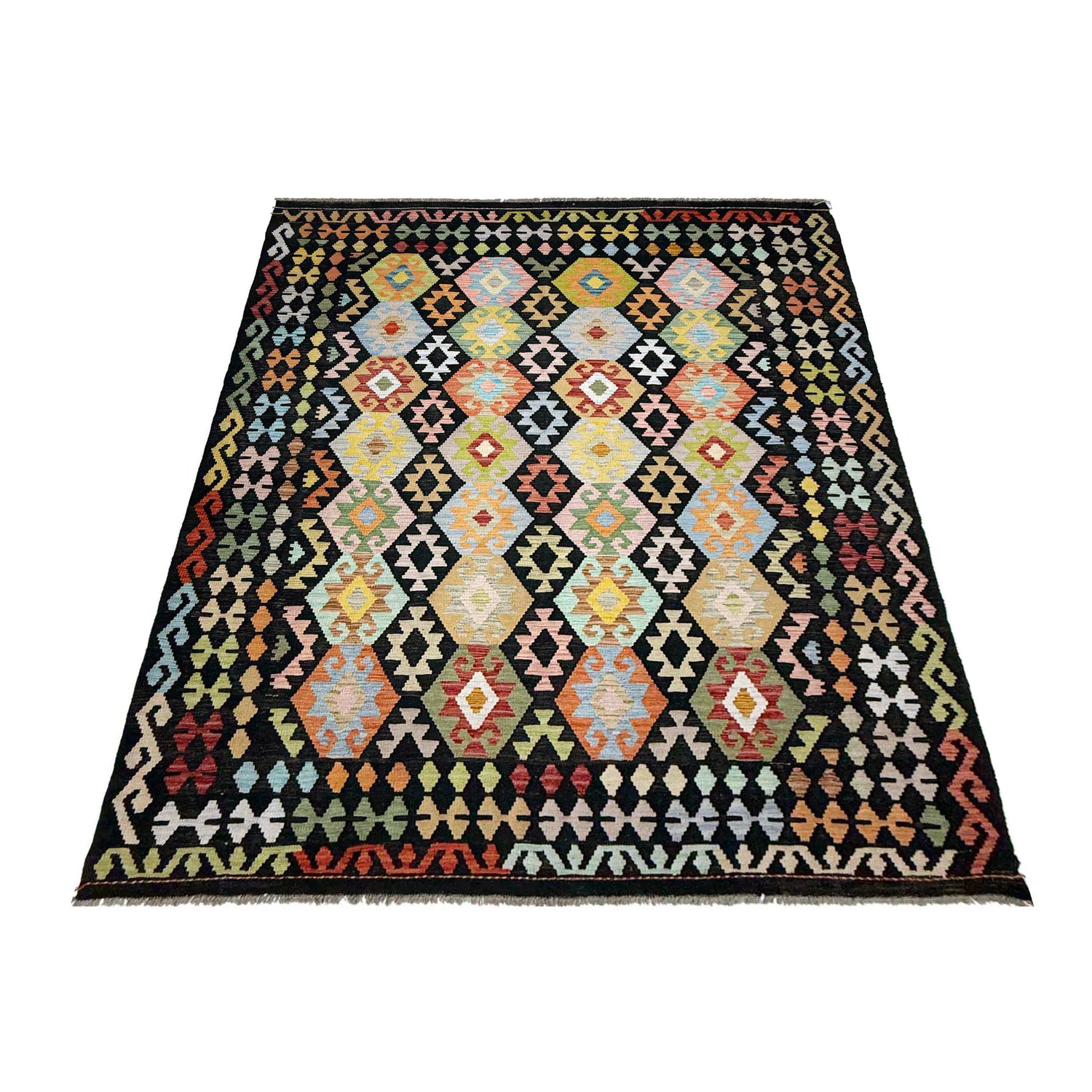 Handmade Vegetable Kelim 6' 11" x 9' 9" ft / 210 x 296 cm - No. W38228