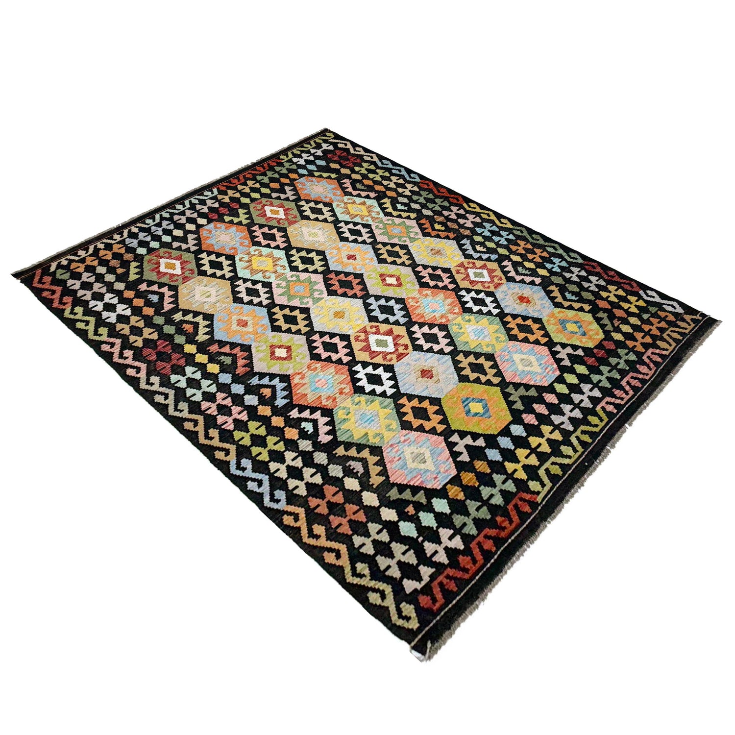 Handmade Vegetable Kelim 6' 11" x 9' 9" ft / 210 x 296 cm - No. W38228