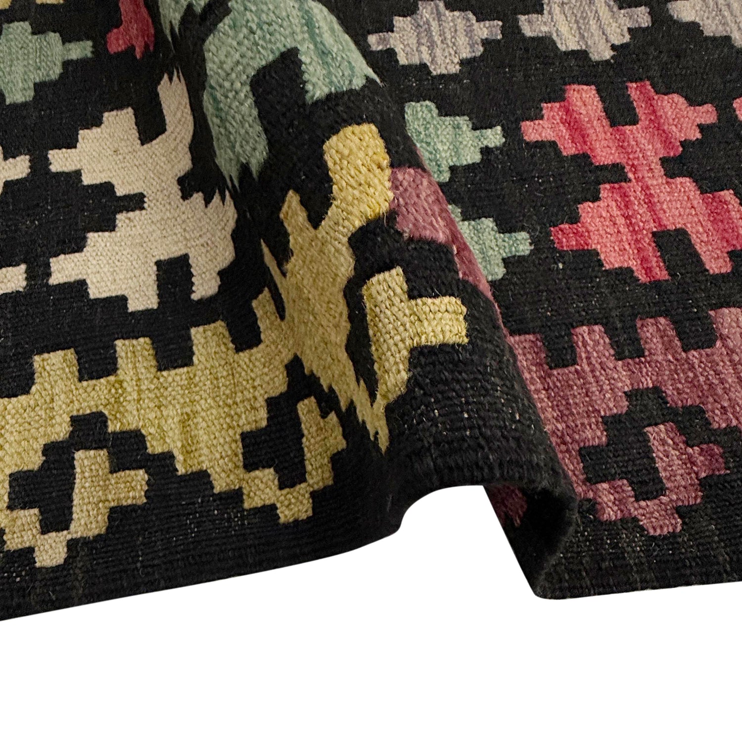Hand Knotted Flatweave Kilim 6' 5" x 9' 8" ft / 196 x 295 cm - No. W38233