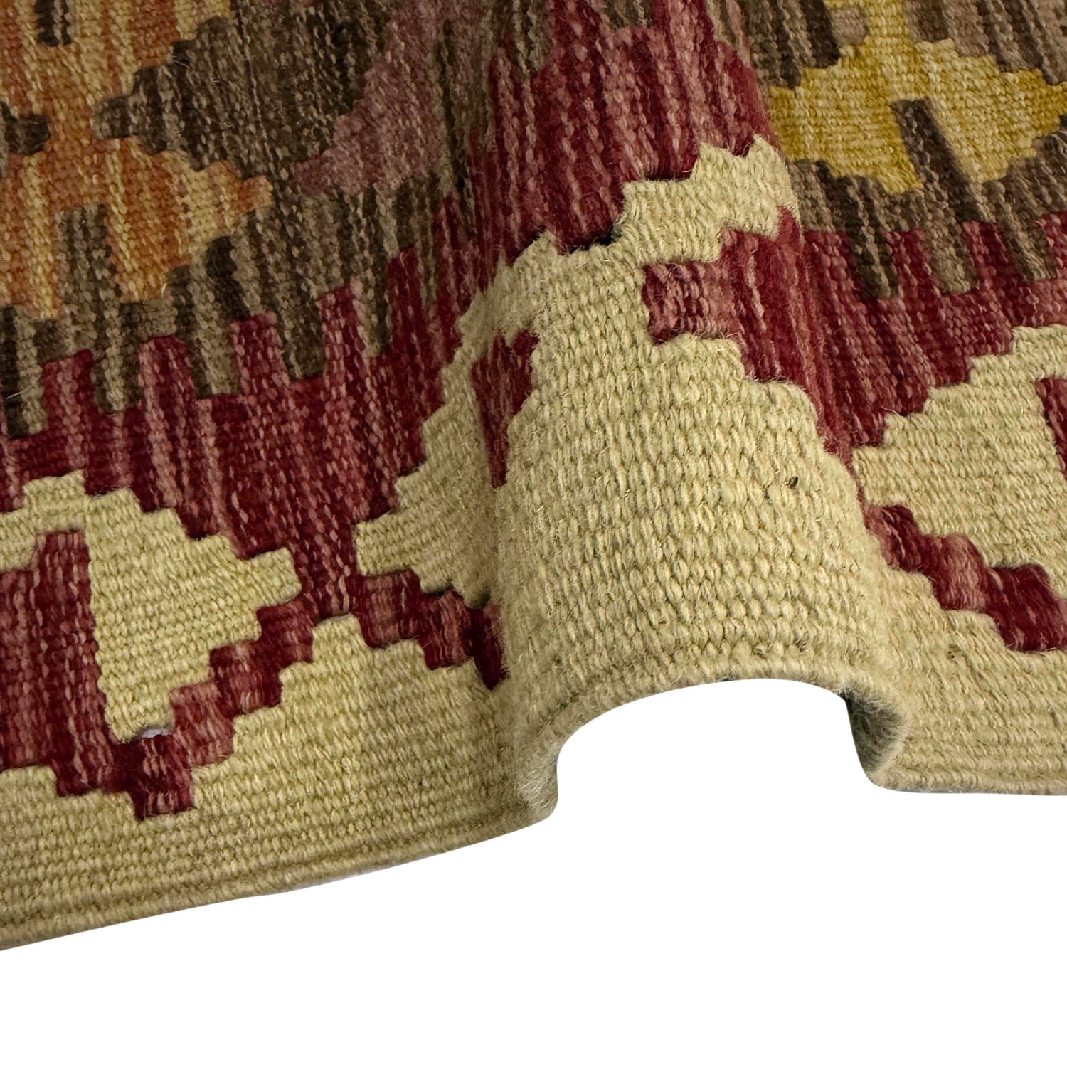 Hand Made Afghan Kilim 3' 5" x 3' 8" ft / 103 x 112 cm - No. W38237