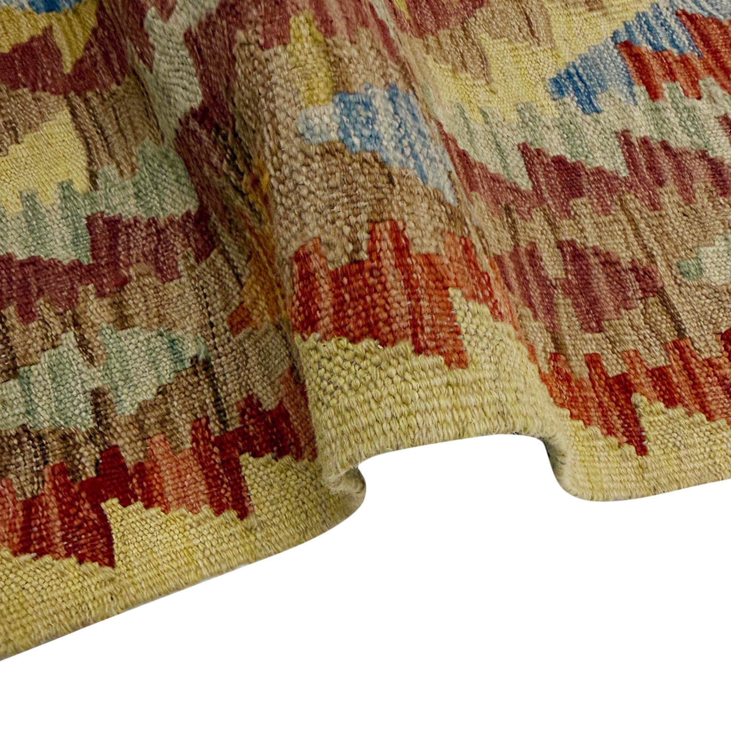 Handmade Vegetable Kilim 3' 3" x 3' 10" ft / 98 x 116 cm - No. W38243