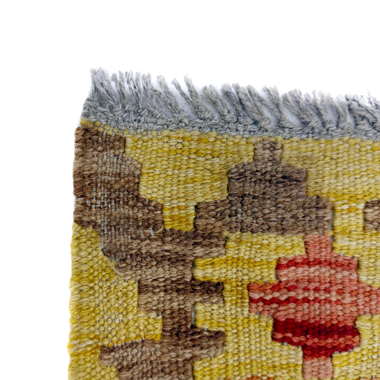 Hand Woven Wool Kelim 3' 7" x 4' 5" ft / 108 x 134 cm - No. W38247