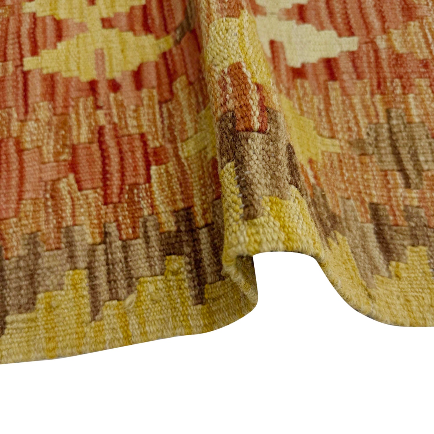 Hand Woven Wool Kelim 3' 7" x 4' 5" ft / 108 x 134 cm - No. W38247
