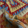 Handmade Turkish Design Wool Kilim 3' 7" x 4' 4" ft / 109 x 131 cm - No. W38248