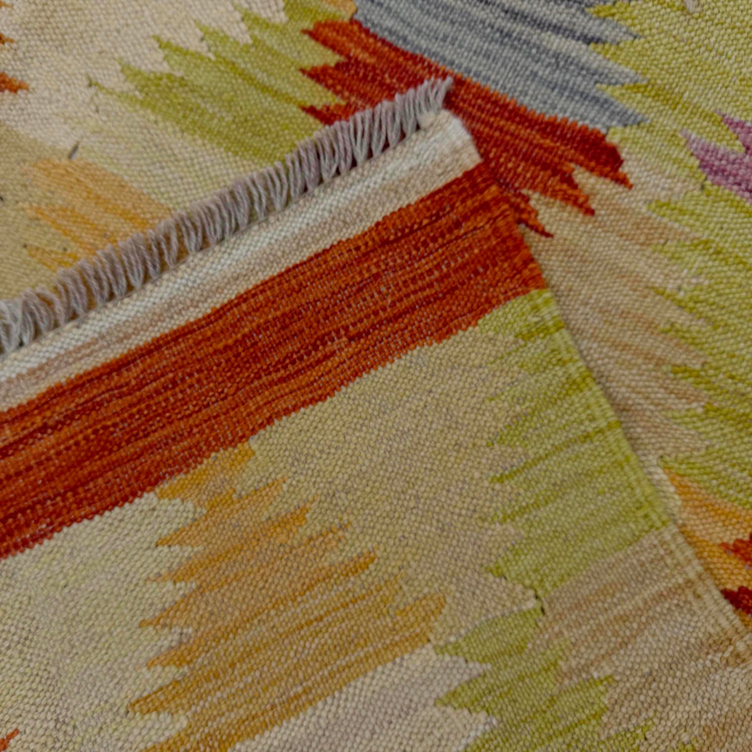 Hand Made Afghan Kilim 3' 10" x 5' 10" ft / 118 x 179 cm - No. W38938