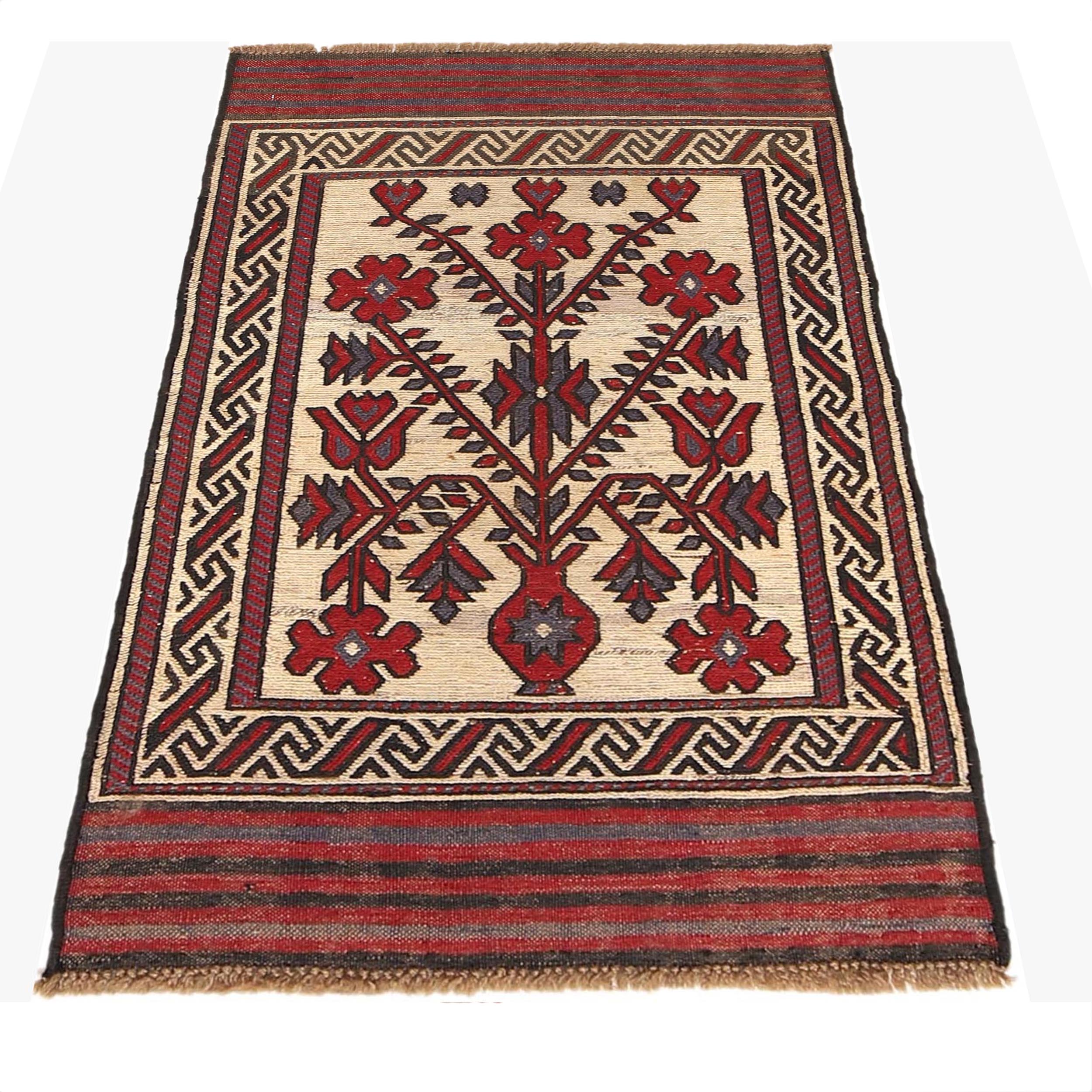 Handmade Vintage Kilim 2' 9" x 4' 4" ft / 83 x 132 cm - No. Y11833