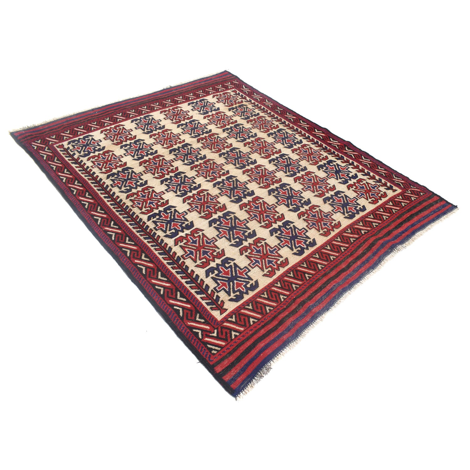 Handmade Flatweave Kilim 4' 9" x 6' 1" ft / 145 x 185 cm - No. Y12465