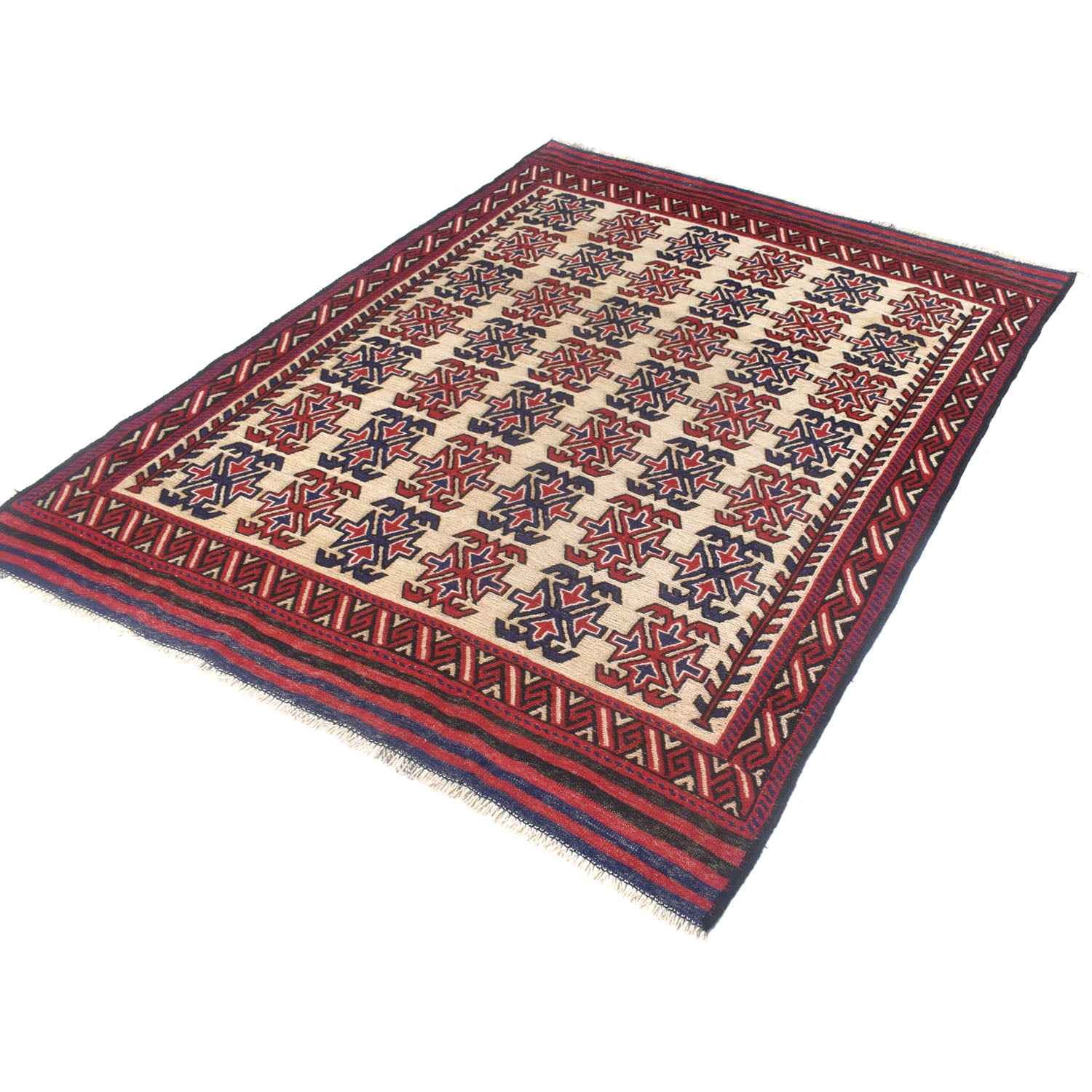 Handmade Flatweave Kilim 4' 9" x 6' 1" ft / 145 x 185 cm - No. Y12465